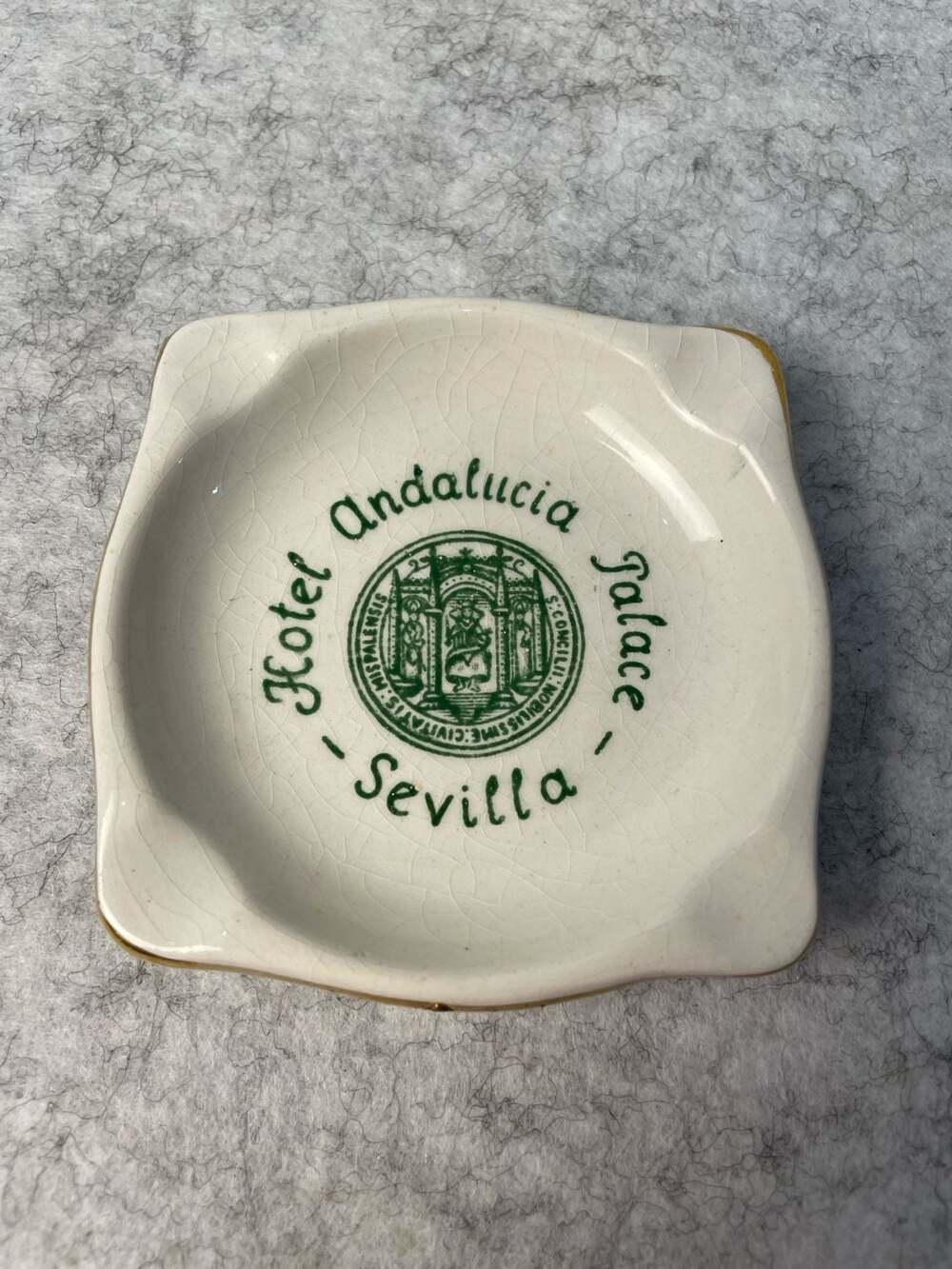 Vintage La Cartuja de Sevilla Pickman Hotel Andalucia Palace Ashtray